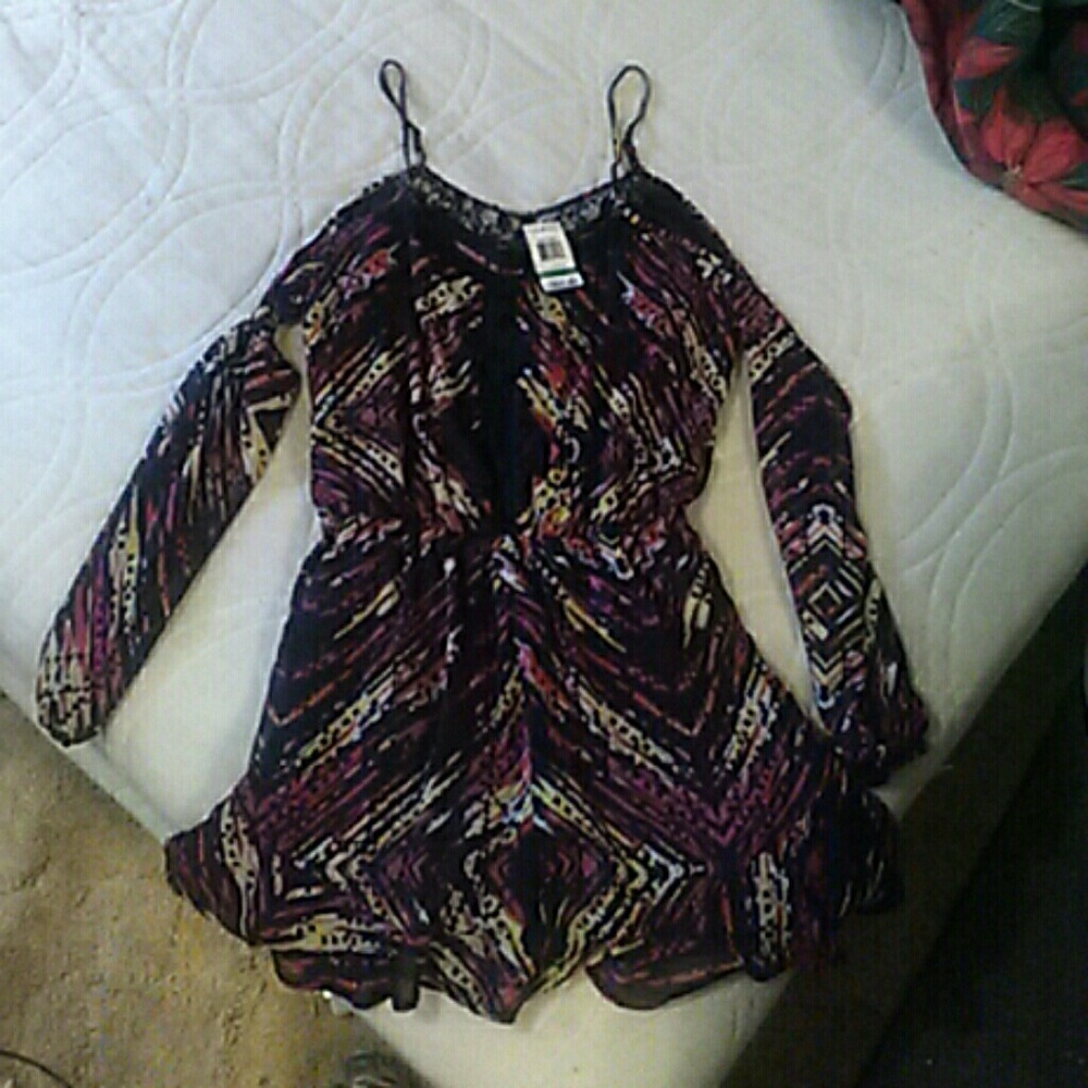 Cold shoulder romper.